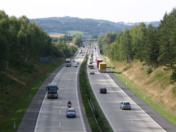 The same location nowadays (motorway D1)