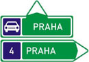 Direction sign: Expressway R4 (IS2a + IS2c)