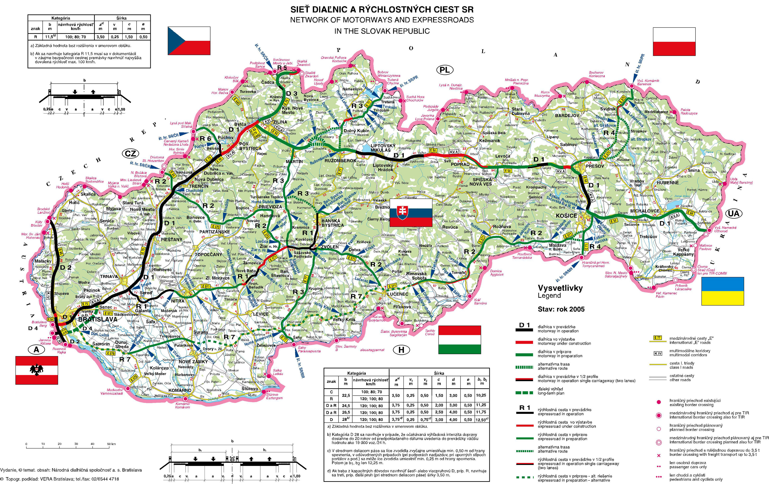 slovačka karta SLOVAČKA Karta Slovačke – Autokarta – Zemljovid | Gorila slovačka karta